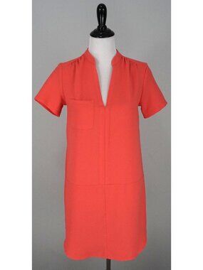 Lush Pink V-Neck Short Sleeve Pocket Shift Dress Size XS